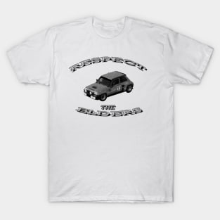 Renault 5 Turbo Black/White 'Respect The Elders' T-Shirt